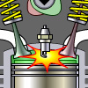 Click to view 4 stroke engine cycle illustrated in Flash