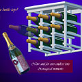 Click to view 3D Wine rack with movable bottles and picture displays